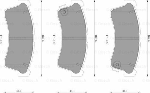 BOSCH 0 986 AB3 517 - Kit de plaquettes de frein, frein à disque cwaw.fr