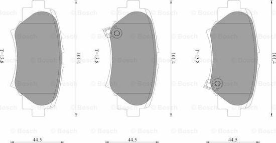 BOSCH 0 986 AB3 538 - Kit de plaquettes de frein, frein à disque cwaw.fr