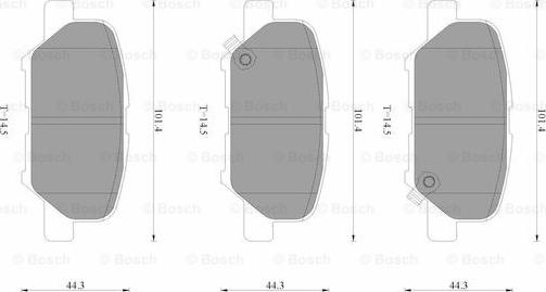 BOSCH 0 986 AB3 537 - Kit de plaquettes de frein, frein à disque cwaw.fr