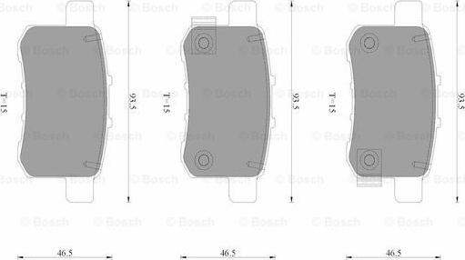 BOSCH 0 986 AB3 524 - Kit de plaquettes de frein, frein à disque cwaw.fr