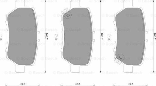 BOSCH 0 986 AB3 527 - Kit de plaquettes de frein, frein à disque cwaw.fr