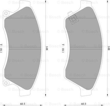 BOSCH 0 986 AB3 096 - Kit de plaquettes de frein, frein à disque cwaw.fr