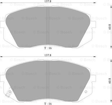 BOSCH 0 986 AB3 091 - Kit de plaquettes de frein, frein à disque cwaw.fr