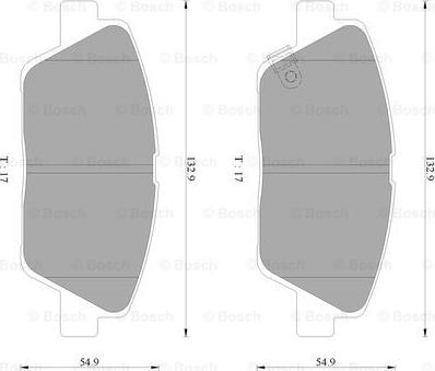 BOSCH 0 986 AB3 092 - Kit de plaquettes de frein, frein à disque cwaw.fr