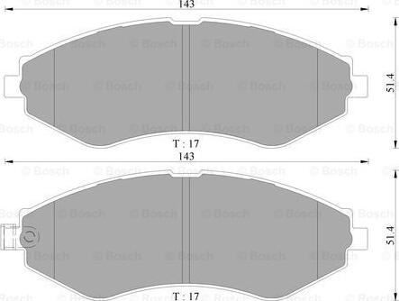 BOSCH 0 986 AB3 044 - Kit de plaquettes de frein, frein à disque cwaw.fr