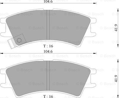 BOSCH 0 986 AB3 045 - Kit de plaquettes de frein, frein à disque cwaw.fr