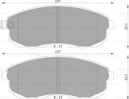 BOSCH 0 986 AB3 043 - Kit de plaquettes de frein, frein à disque cwaw.fr