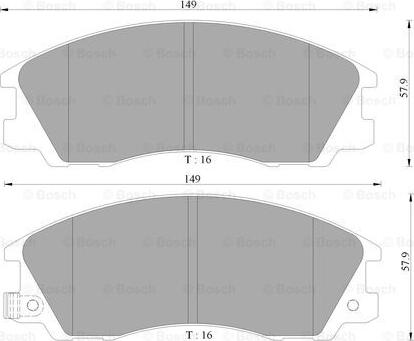 BOSCH 0 986 AB3 042 - Kit de plaquettes de frein, frein à disque cwaw.fr