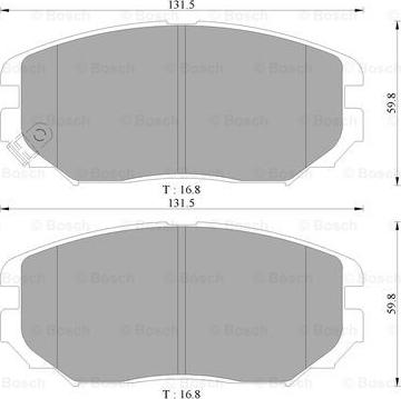 BOSCH 0 986 AB3 054 - Kit de plaquettes de frein, frein à disque cwaw.fr