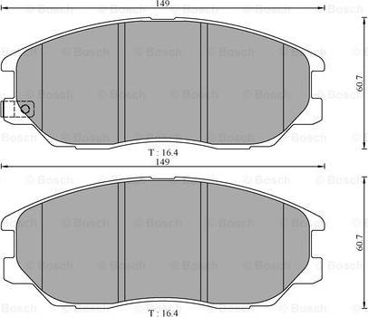 BOSCH 0 986 AB3 056 - Kit de plaquettes de frein, frein à disque cwaw.fr