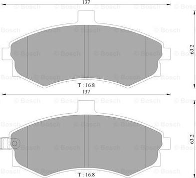 BOSCH 0 986 AB3 050 - Kit de plaquettes de frein, frein à disque cwaw.fr