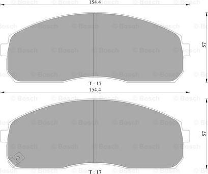 BOSCH 0 986 AB3 051 - Kit de plaquettes de frein, frein à disque cwaw.fr