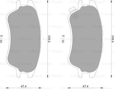 BOSCH 0 986 AB3 053 - Kit de plaquettes de frein, frein à disque cwaw.fr