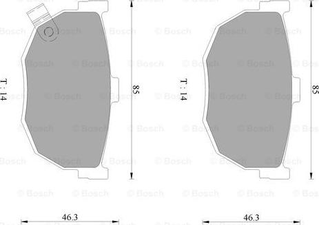 BOSCH 0 986 AB3 064 - Kit de plaquettes de frein, frein à disque cwaw.fr