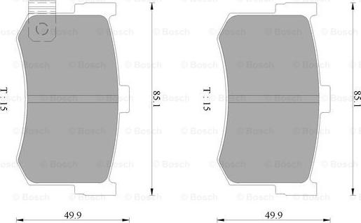 BOSCH 0 986 AB3 065 - Kit de plaquettes de frein, frein à disque cwaw.fr