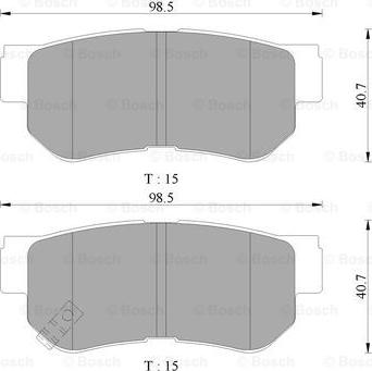 BOSCH 0 986 AB3 066 - Kit de plaquettes de frein, frein à disque cwaw.fr