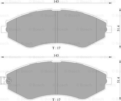 BOSCH 0 986 AB3 061 - Kit de plaquettes de frein, frein à disque cwaw.fr