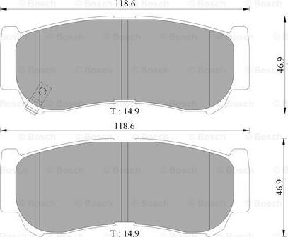 BOSCH 0 986 AB3 067 - Kit de plaquettes de frein, frein à disque cwaw.fr