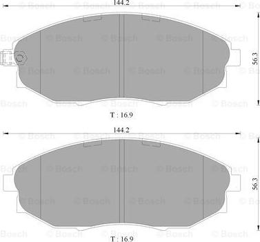 BOSCH 0 986 AB3 085 - Kit de plaquettes de frein, frein à disque cwaw.fr