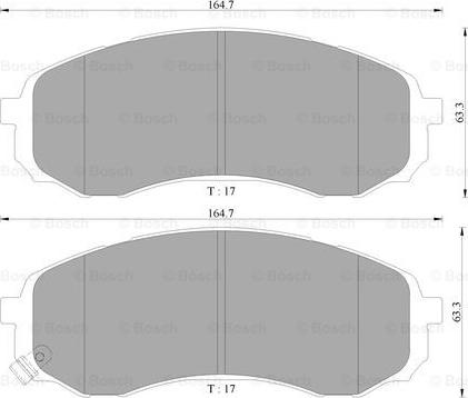 BOSCH 0 986 AB3 086 - Kit de plaquettes de frein, frein à disque cwaw.fr