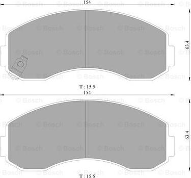 BOSCH 0 986 AB3 030 - Kit de plaquettes de frein, frein à disque cwaw.fr