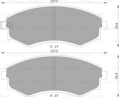 BOSCH 0 986 AB3 027 - Kit de plaquettes de frein, frein à disque cwaw.fr