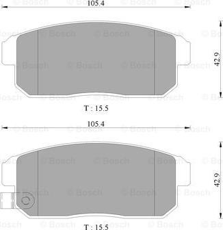 BOSCH 0 986 AB3 075 - Kit de plaquettes de frein, frein à disque cwaw.fr