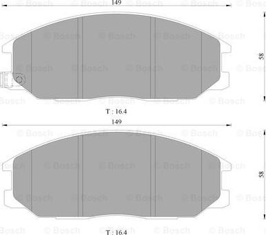 BOSCH 0 986 AB3 078 - Kit de plaquettes de frein, frein à disque cwaw.fr