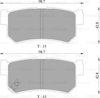 BOSCH 0 986 AB3 073 - Kit de plaquettes de frein, frein à disque cwaw.fr