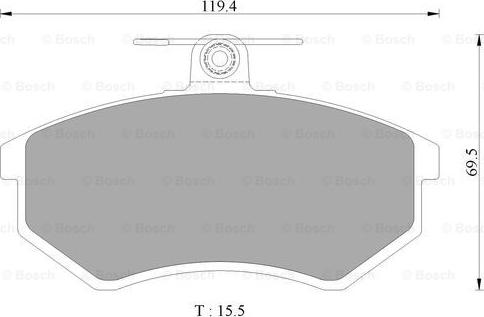 BOSCH 0 986 AB3 109 - Kit de plaquettes de frein, frein à disque cwaw.fr