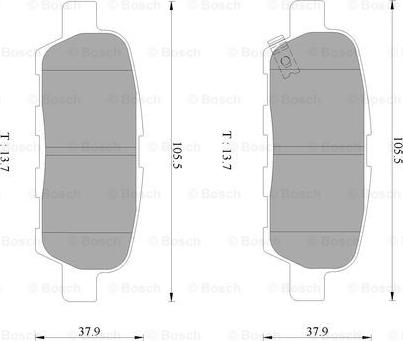 BOSCH 0 986 AB3 104 - Kit de plaquettes de frein, frein à disque cwaw.fr