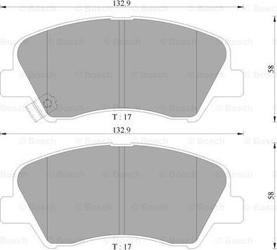 BOSCH 0 986 AB3 107 - Kit de plaquettes de frein, frein à disque cwaw.fr