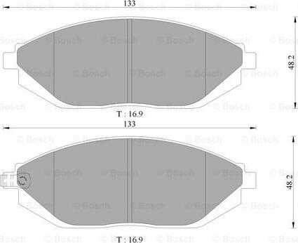 BOSCH 0 986 AB3 115 - Kit de plaquettes de frein, frein à disque cwaw.fr