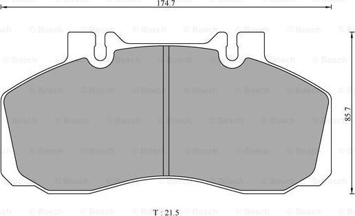 BOSCH 0 986 AB3 111 - Kit de plaquettes de frein, frein à disque cwaw.fr