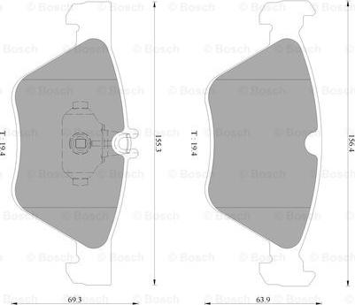 BOSCH 0 986 AB3 117 - Kit de plaquettes de frein, frein à disque cwaw.fr