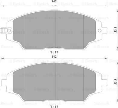 BOSCH 0 986 AB3 135 - Kit de plaquettes de frein, frein à disque cwaw.fr