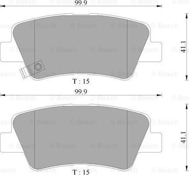 BOSCH 0 986 AB3 133 - Kit de plaquettes de frein, frein à disque cwaw.fr