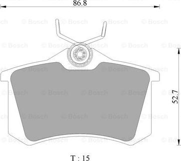 BOSCH 0 986 AB3 129 - Kit de plaquettes de frein, frein à disque cwaw.fr