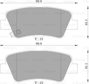 BOSCH 0 986 AB3 121 - Kit de plaquettes de frein, frein à disque cwaw.fr