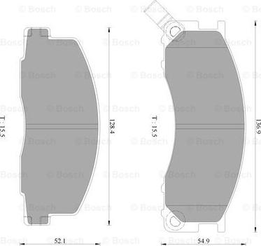 BOSCH 0 986 AB2 449 - Kit de plaquettes de frein, frein à disque cwaw.fr