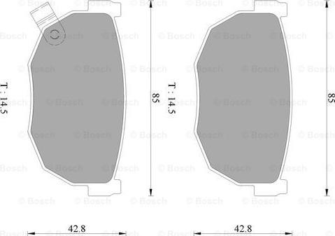 BOSCH 0 986 AB2 451 - Kit de plaquettes de frein, frein à disque cwaw.fr