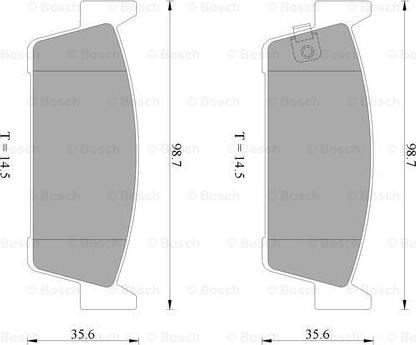 BOSCH 0 986 AB2 464 - Kit de plaquettes de frein, frein à disque cwaw.fr