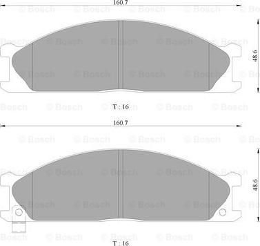 BOSCH 0 986 AB2 467 - Kit de plaquettes de frein, frein à disque cwaw.fr