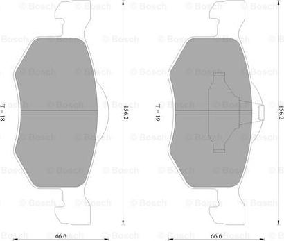 BOSCH 0 986 AB2 401 - Kit de plaquettes de frein, frein à disque cwaw.fr