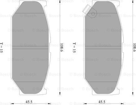 BOSCH 0 986 AB2 402 - Kit de plaquettes de frein, frein à disque cwaw.fr