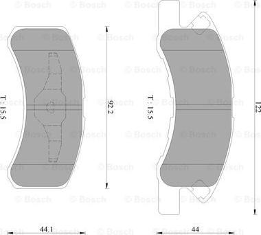 BOSCH 0 986 AB2 417 - Kit de plaquettes de frein, frein à disque cwaw.fr