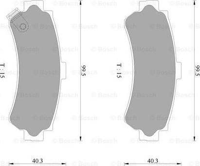 BOSCH 0 986 AB2 482 - Kit de plaquettes de frein, frein à disque cwaw.fr