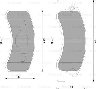 BOSCH 0 986 AB2 421 - Kit de plaquettes de frein, frein à disque cwaw.fr