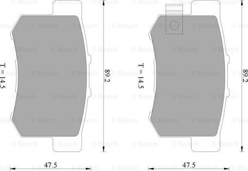 BOSCH 0 986 AB2 553 - Kit de plaquettes de frein, frein à disque cwaw.fr