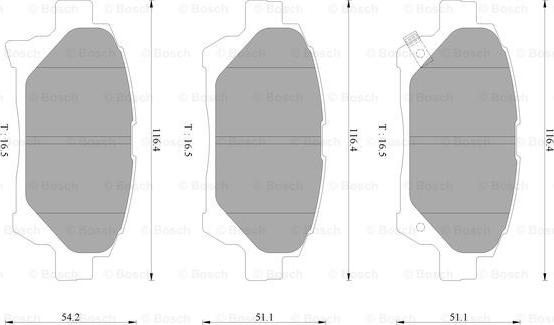 BOSCH 0 986 AB2 503 - Kit de plaquettes de frein, frein à disque cwaw.fr